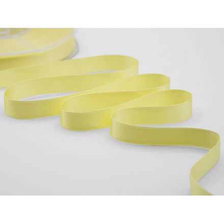 Light yellow double satin ribbon 16 mm